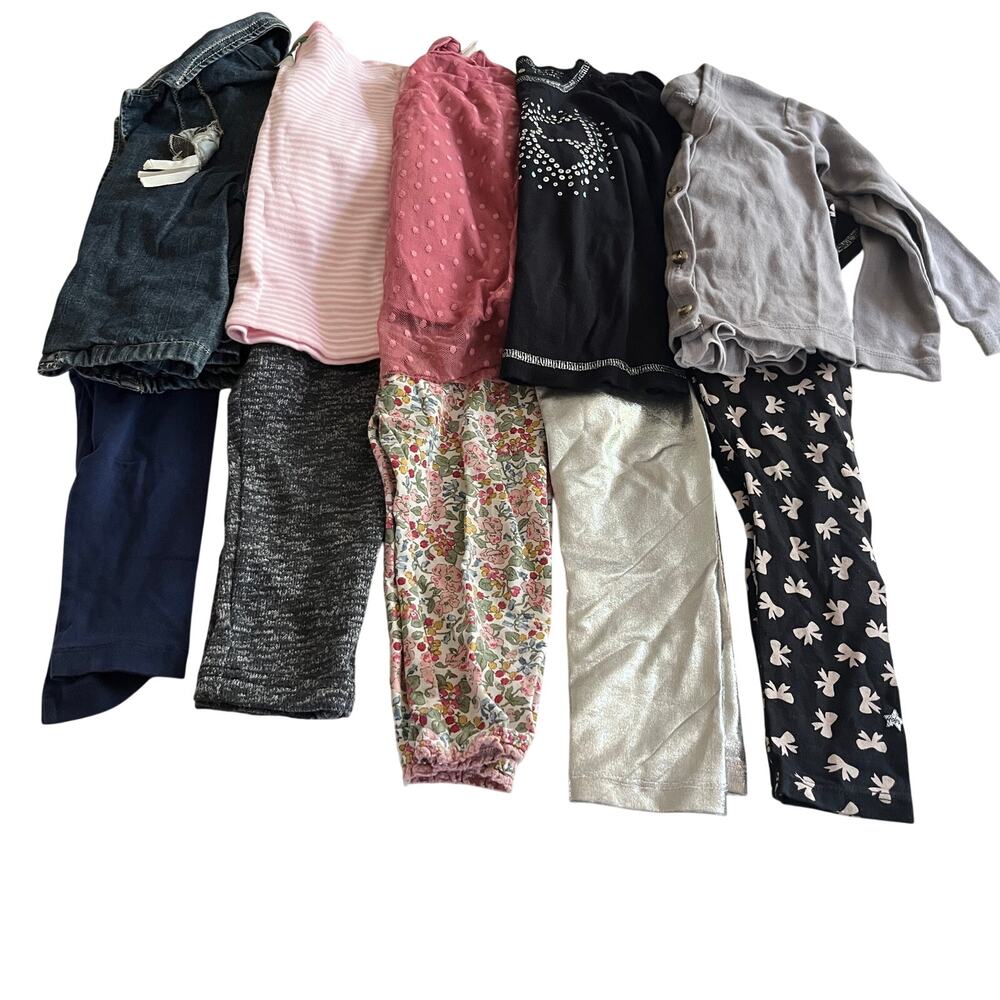 Girls Fall Winter Clothing Bundle Size 18–24 Months Tops, Bottoms & Denim Jacket